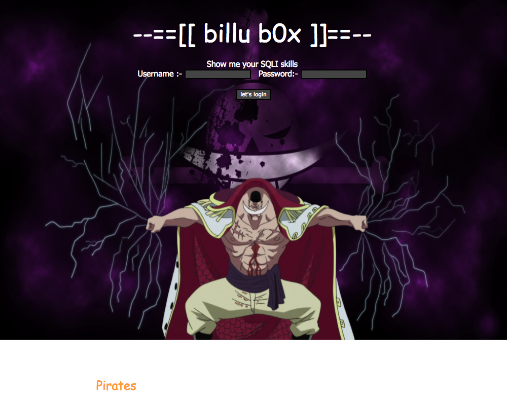 billu: b0x ~ VulnHub