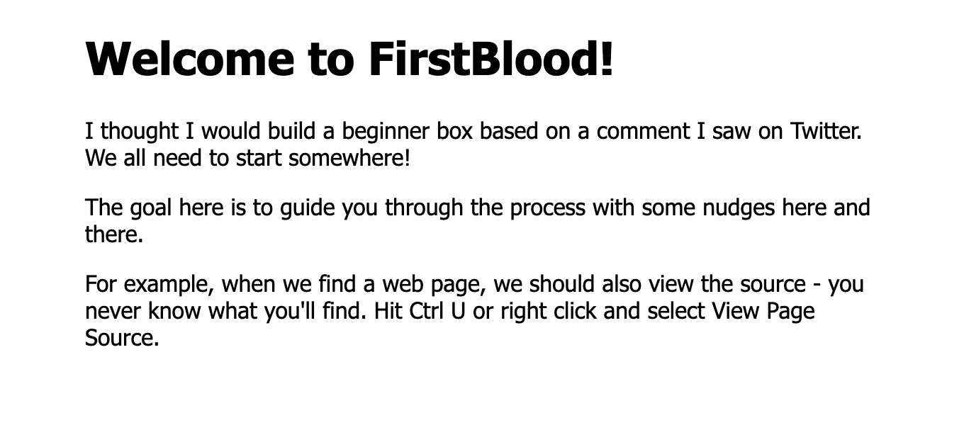FirstBlood: 1 ~ VulnHub