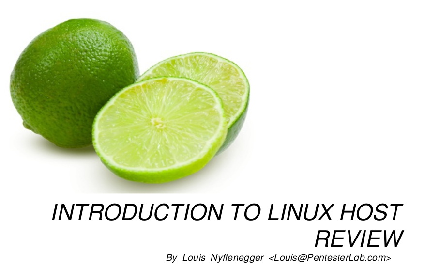 Pentester Lab Introduction to Linux Host Review VulnHub