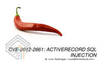 Pentester Lab CVE-2012-2661: ActiveRecord SQL injection screenshot